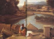 Nicolas Poussin Landscape with Saint Matthew and the Angel (mk10) oil painting reproduction